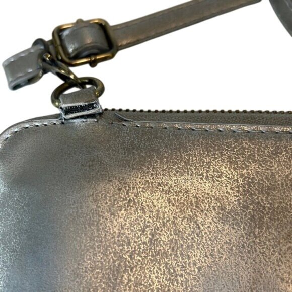 Joy Susan Silver Faux Leather Crossbody Bag With Adjustable Strap - Picture 3 of 9